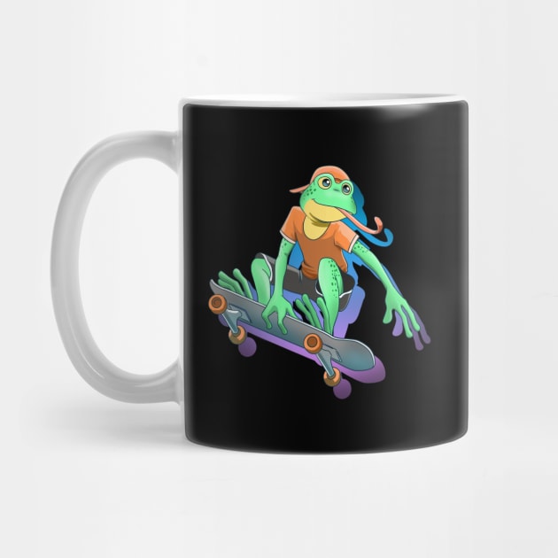 Skateboarding Frog by souw83